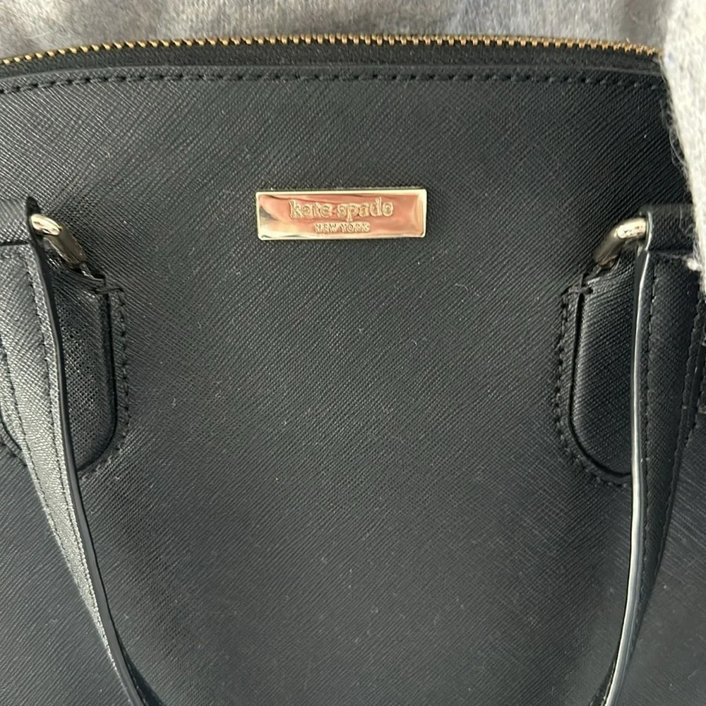 kate spade new york Laurel Way Leather Reiley Satchel, Black, Like New